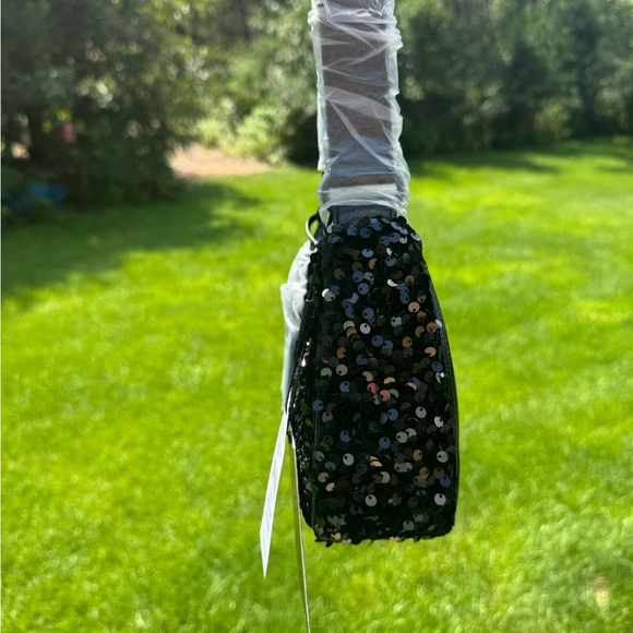 Nicole Miller NWT Black Sequined Purse - Picture 3 of 6